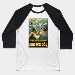 Creature from the Black Lagoon Movie Poster Baseball T-Shirt